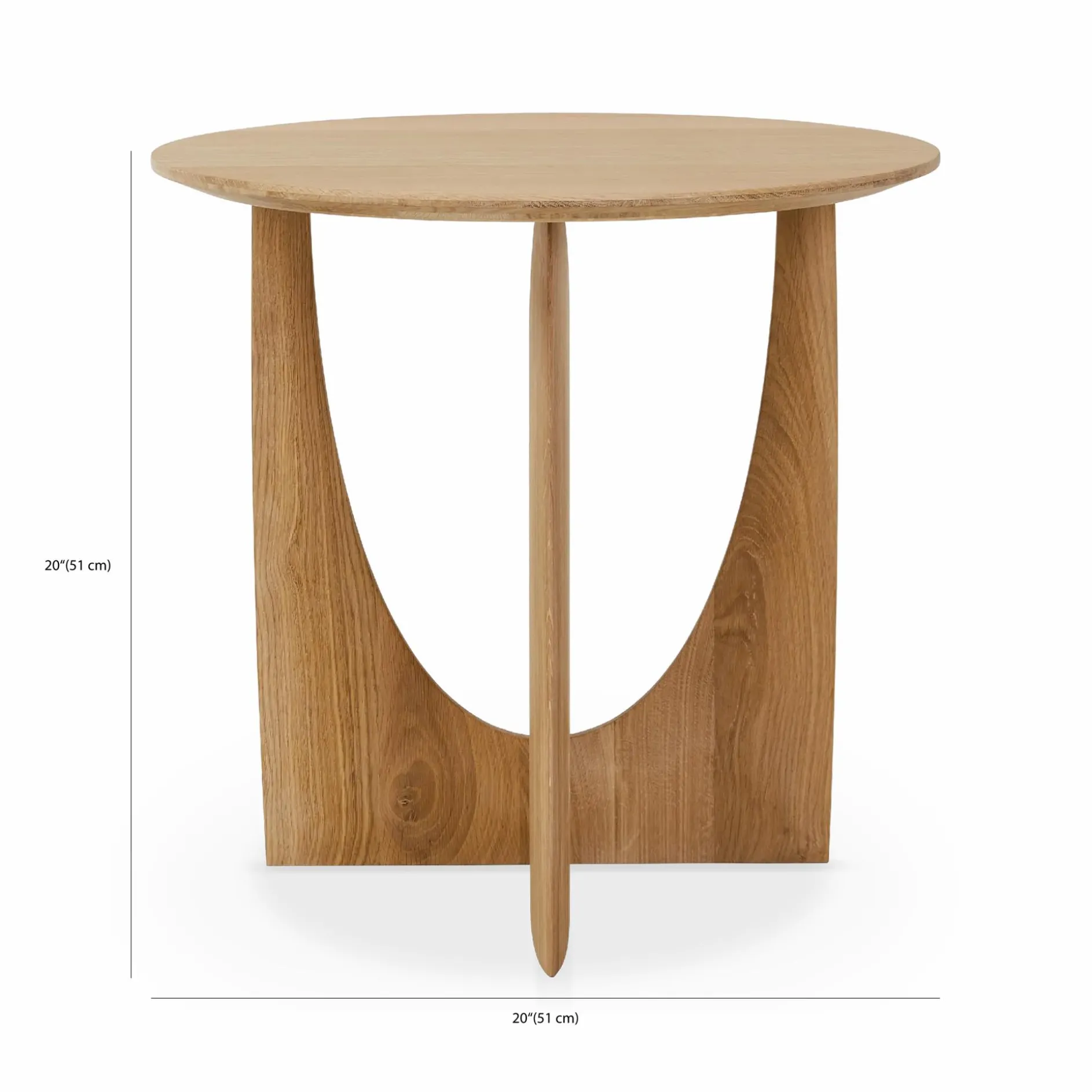 Geometric - Solid Wood Side Table by Ethnicraft