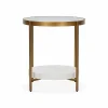Gia - Brass and Glass Side Table