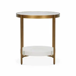 Gia - Brass and Glass Side Table