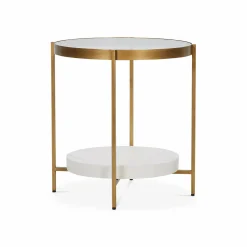 Gia - Brass and Glass Side Table