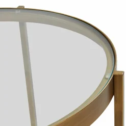 Gia - Brass and Glass Side Table