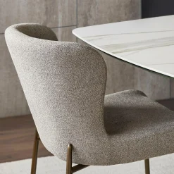 Glam - Bouclé Fabric Dining Chair