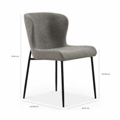 Glam - Bouclé Fabric Dining Chair