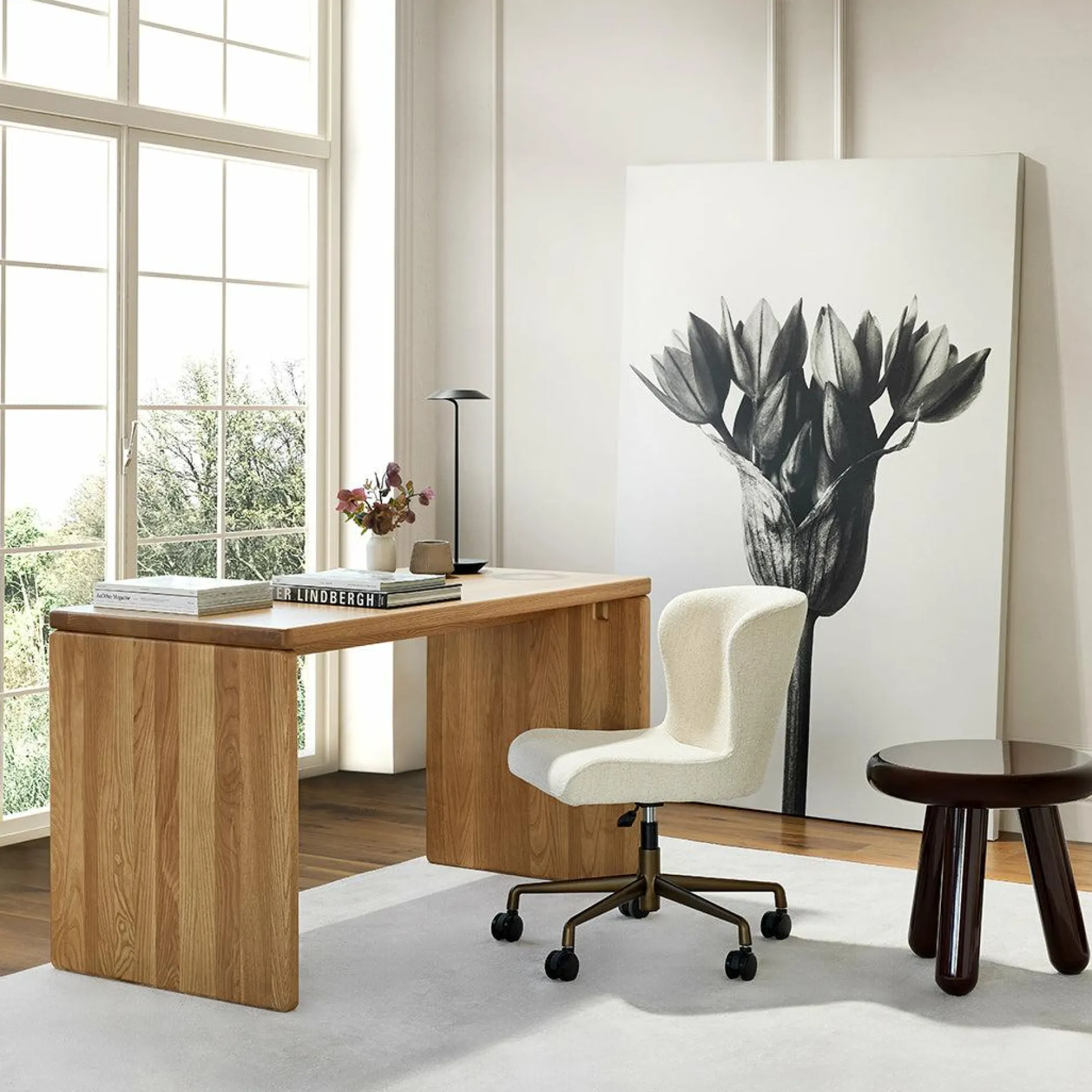 Glam - Bouclé Fabric Office Chair