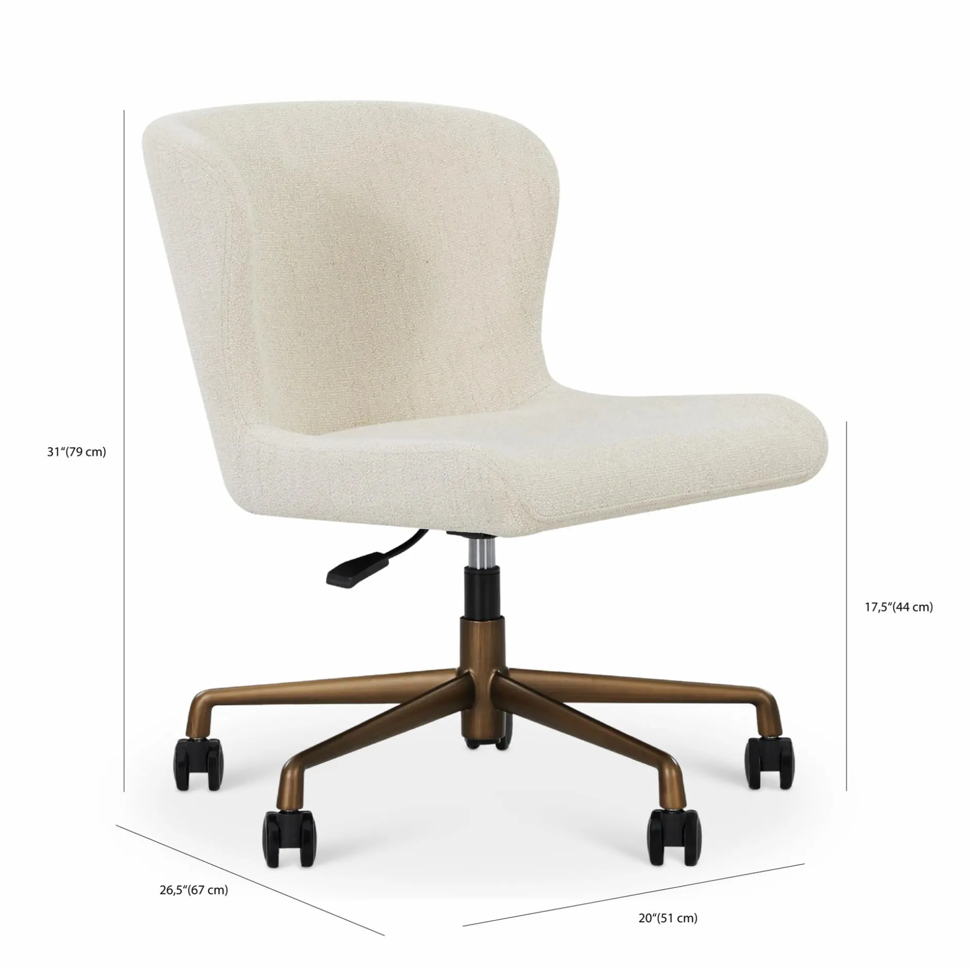 Glam - Bouclé Fabric Office Chair