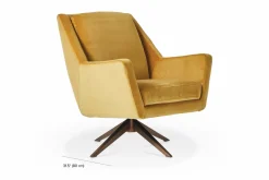 Greta - Swivel Armchair with Pyramidal Base