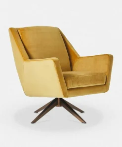 Greta - Swivel Armchair with Pyramidal Base