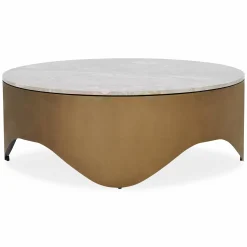Guinevere - Brass and Marble Coffee Table