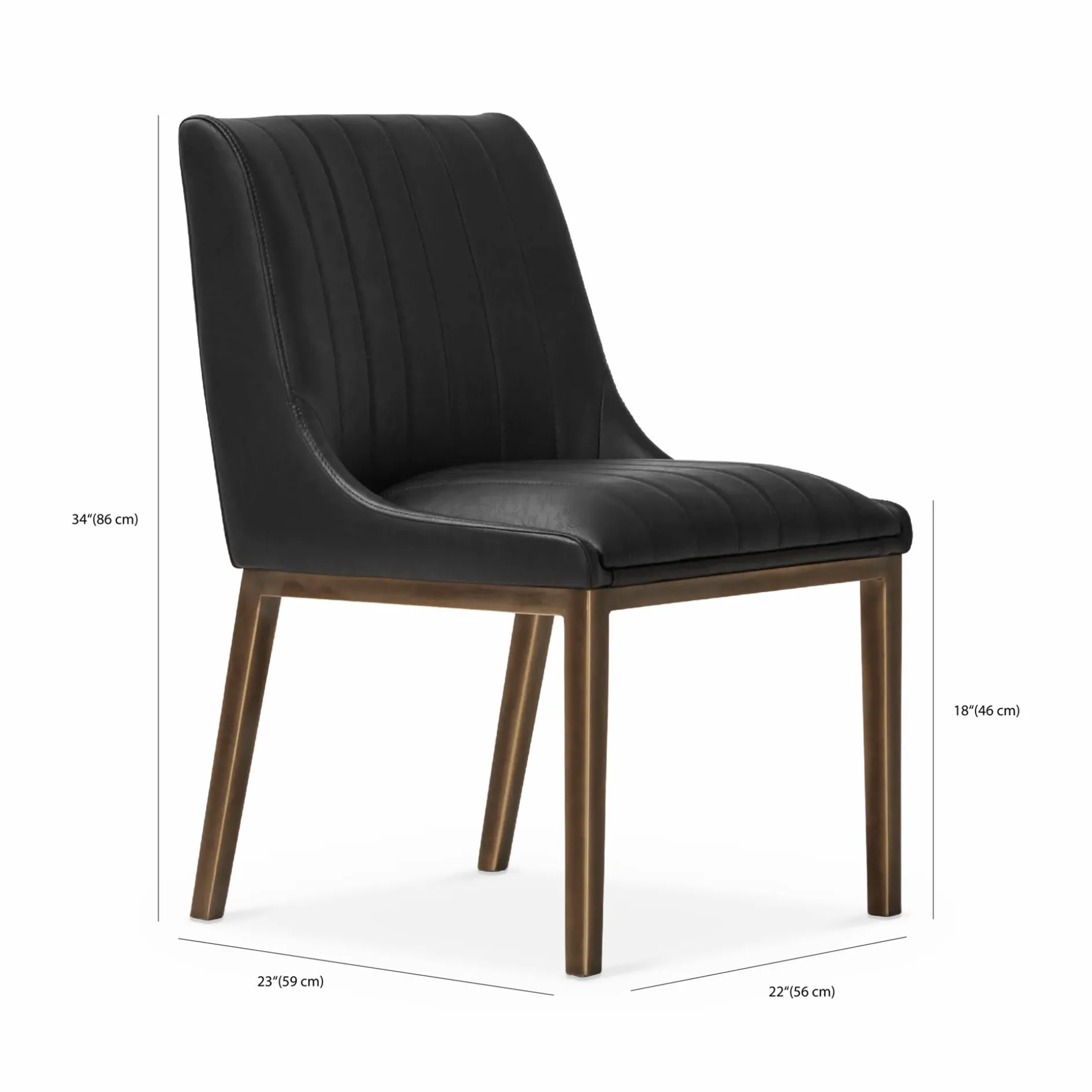 Halden - Aged Leather Dining Chair