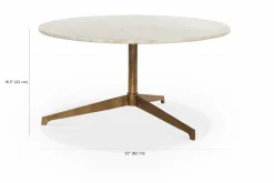 Helen - Round Coffee Table with Marble Top by Four Hands