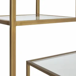 Helena - Antique Bras and Glass Bookshelf