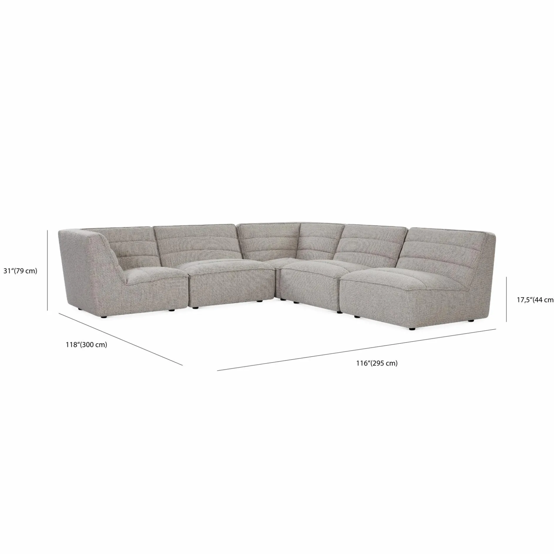 Hetchi - Fabric-Upholstered Modular Sofa