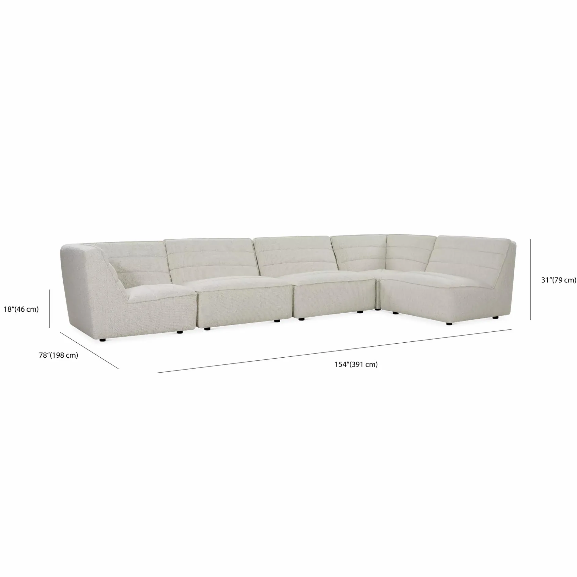 Hetchi - Fabric-Upholstered Modular Sofa
