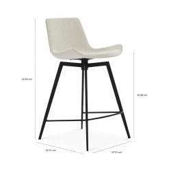 Hype - Swivel Counter Stool in Bouclé