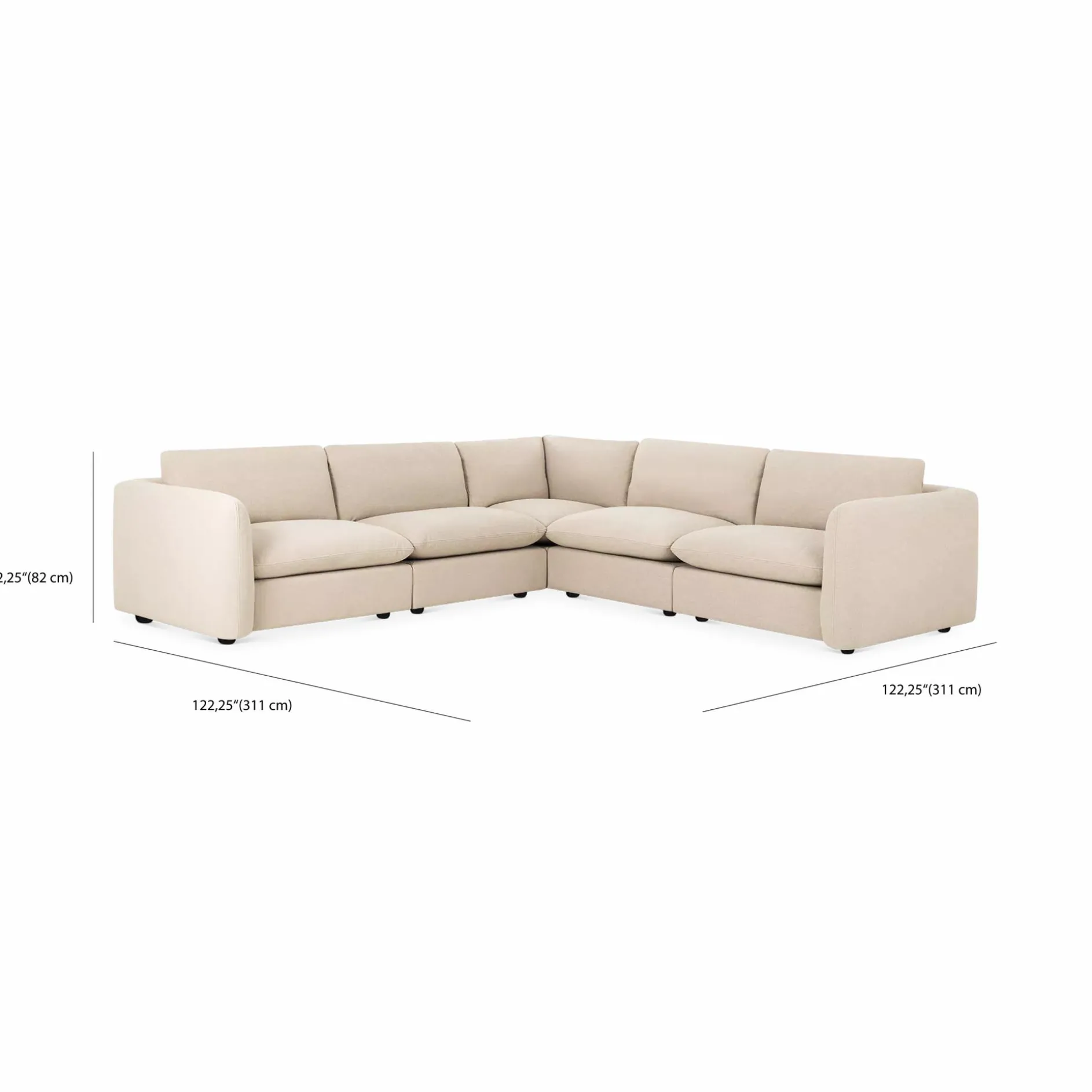 Ingel - Linen Upholstered Sectional Sofa by Four Hands