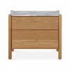Jules - Oak Nightstand with Marble Top