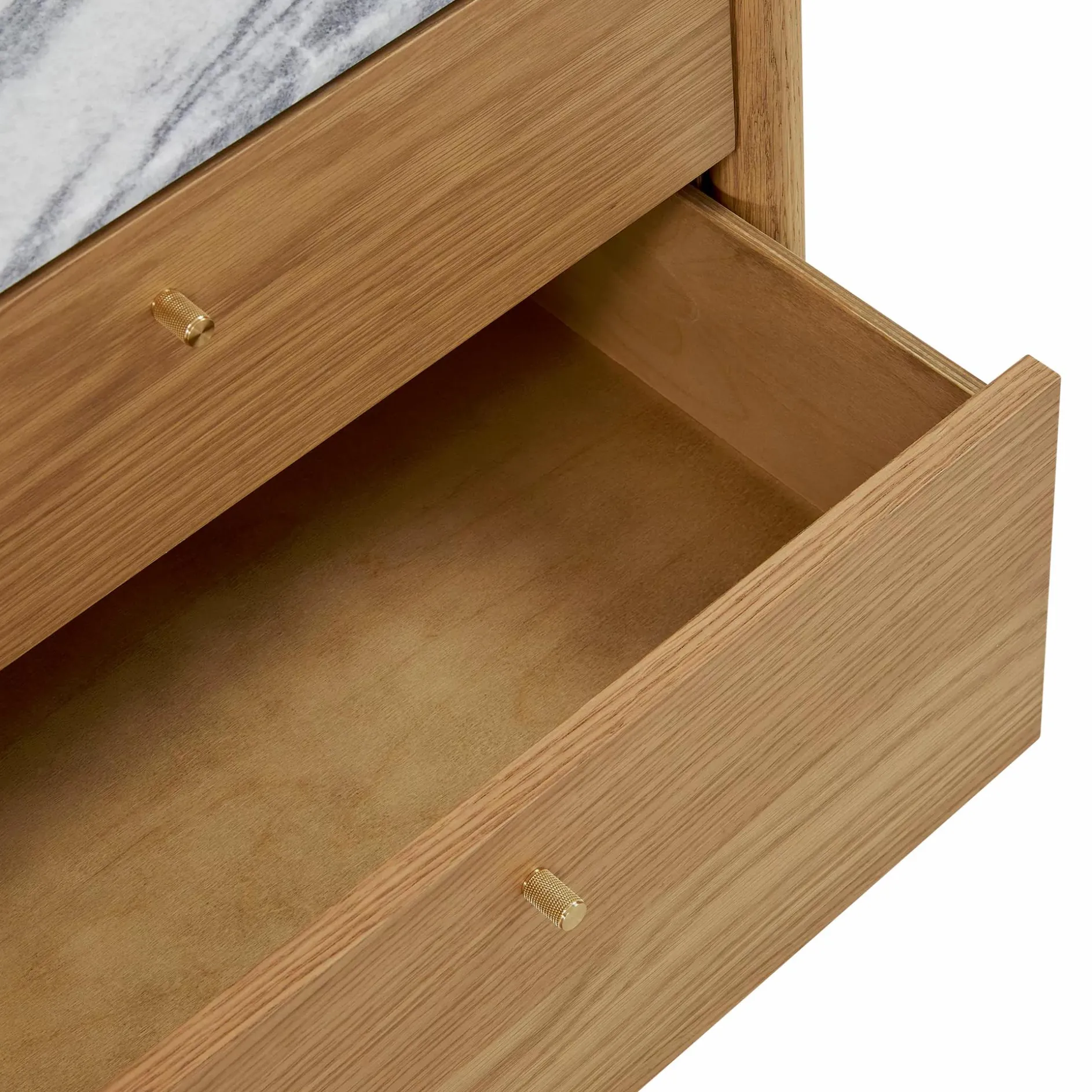 Jules - Oak Nightstand with Marble Top