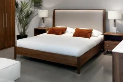 Julia - Smoked Walnut Bed by Mobican
