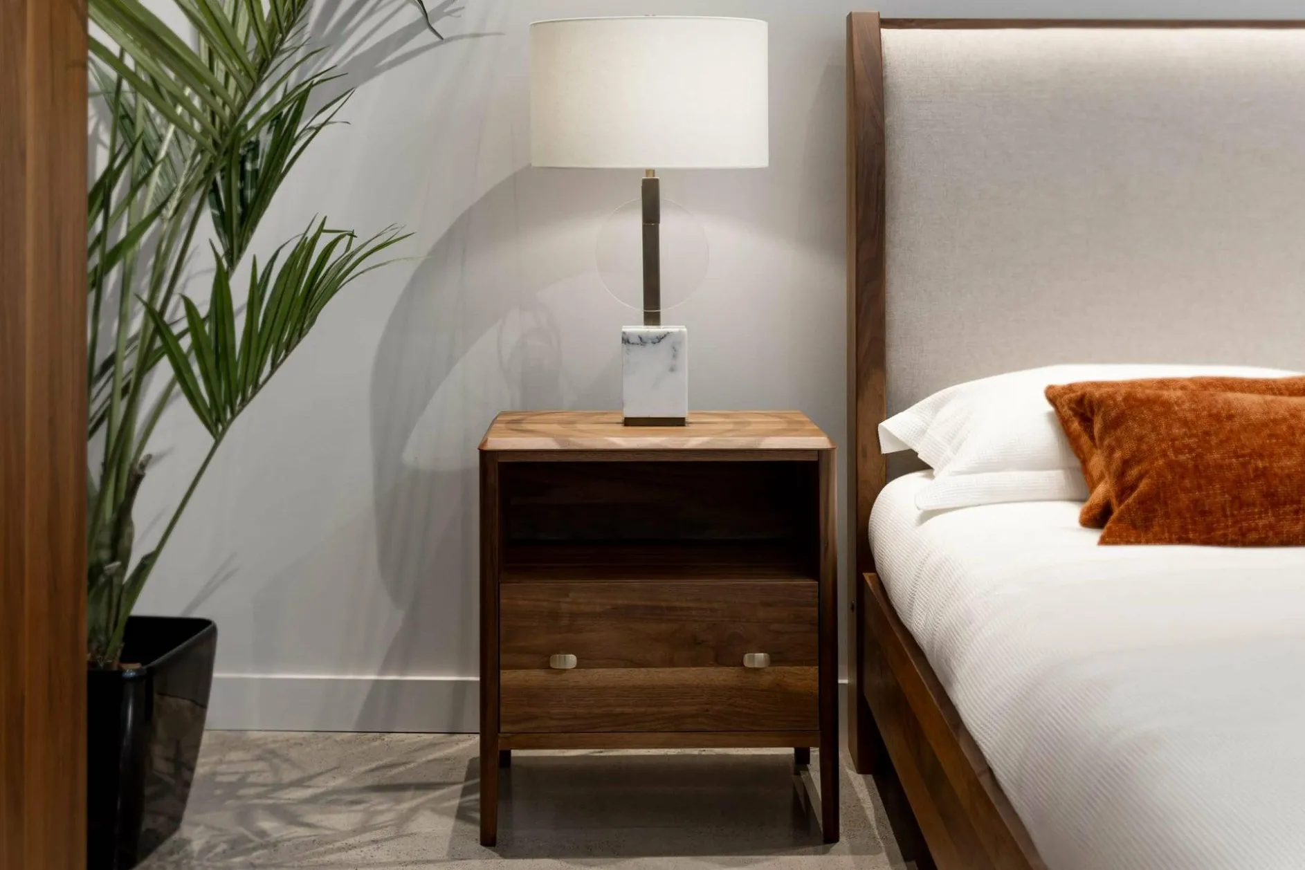Julia - Smoked Walnut Bed by Mobican