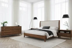Julia - Smoked Walnut Bed by Mobican