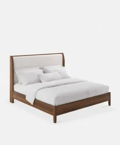 Julia - Smoked Walnut Bed by Mobican