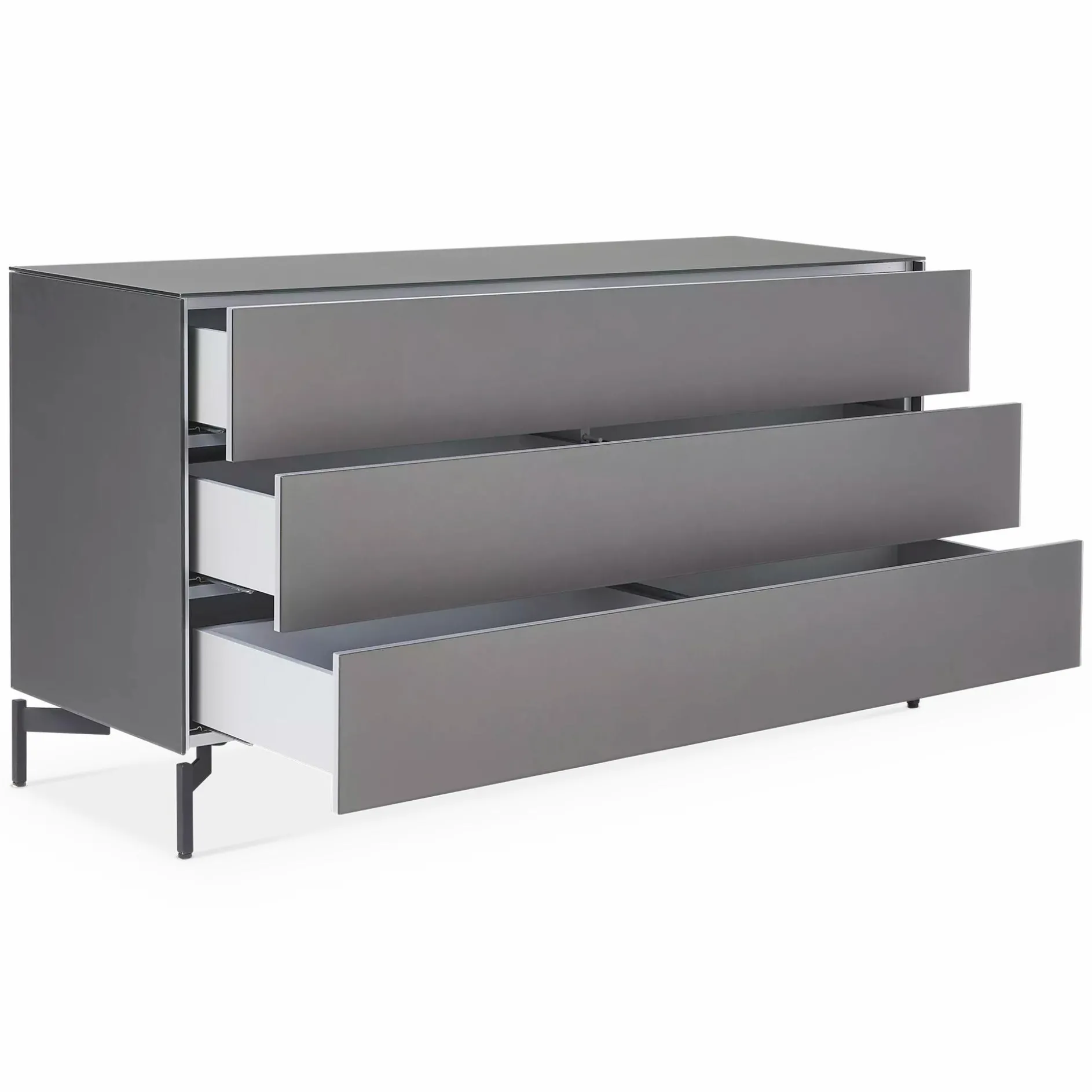 Laura - Frosted Glass 3-Drawer Dresser