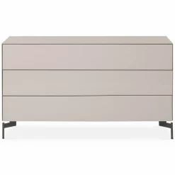 Laura - Frosted Glass 3-Drawer Dresser