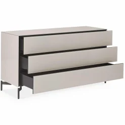 Laura - Frosted Glass 3-Drawer Dresser