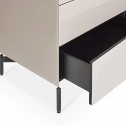 Laura - Frosted Glass 3-Drawer Dresser
