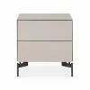 Laura - Frosted Glass Nightstand