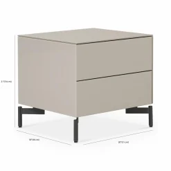Laura - Frosted Glass Nightstand