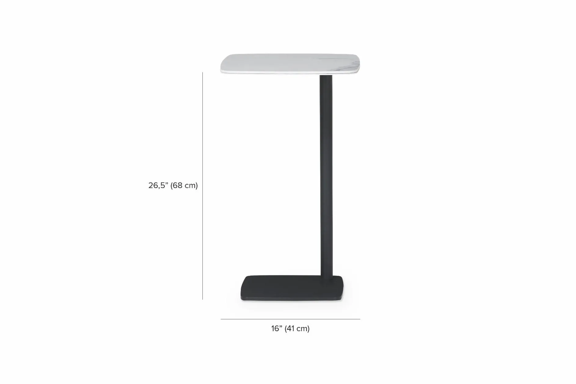 Leo - Side Table with Porcelain Top by Trica