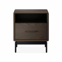 Linq - Walnut Wood Nightstand by BDI