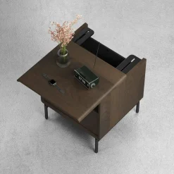 Linq - Walnut Wood Nightstand by BDI