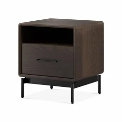 Linq - Walnut Wood Nightstand by BDI
