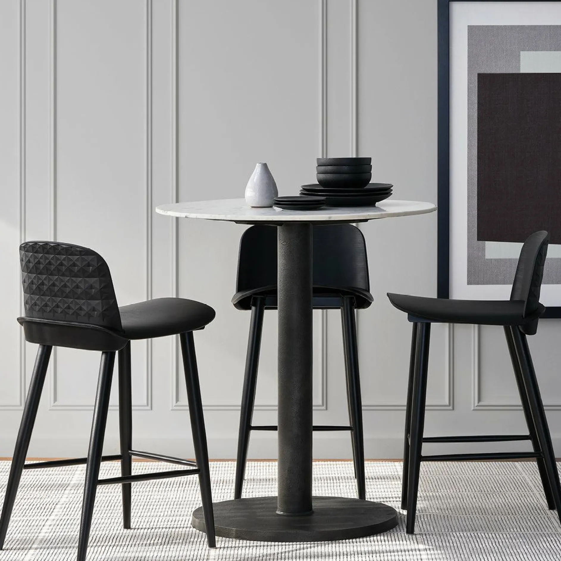 Looey - Black Counter Stool