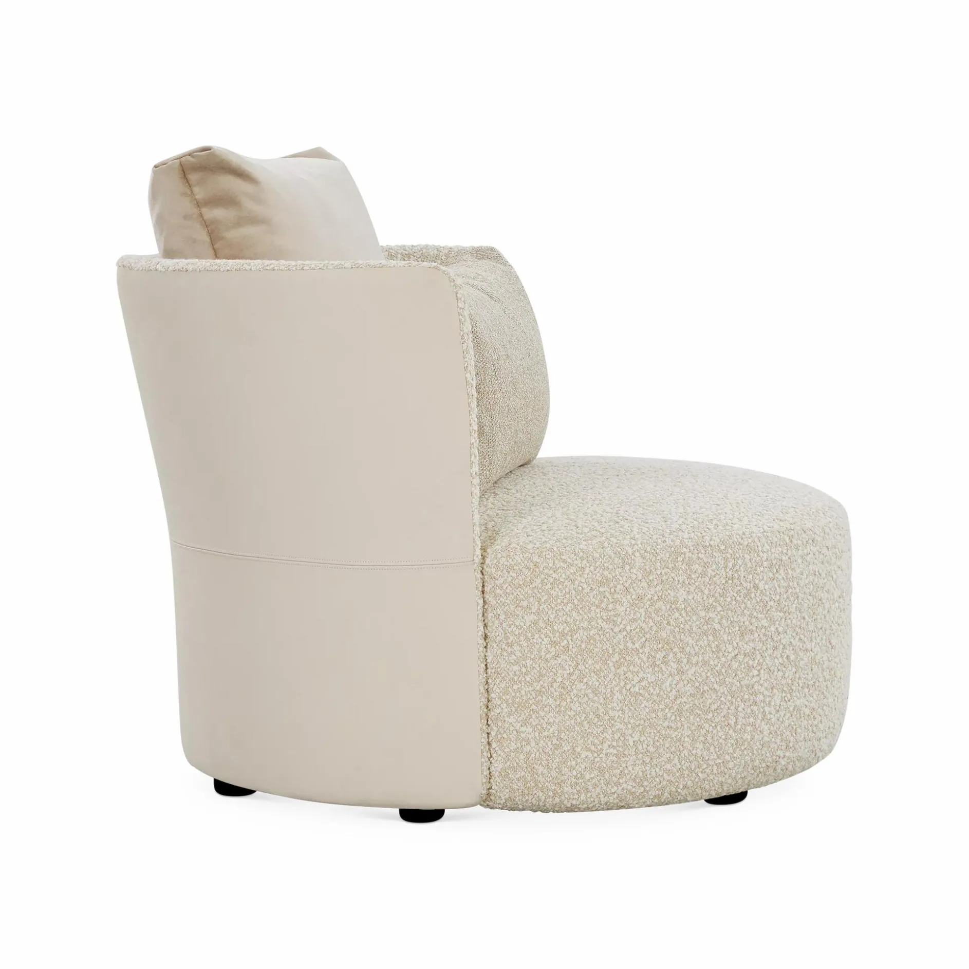 Love - Large Leather and Fabric Armchair