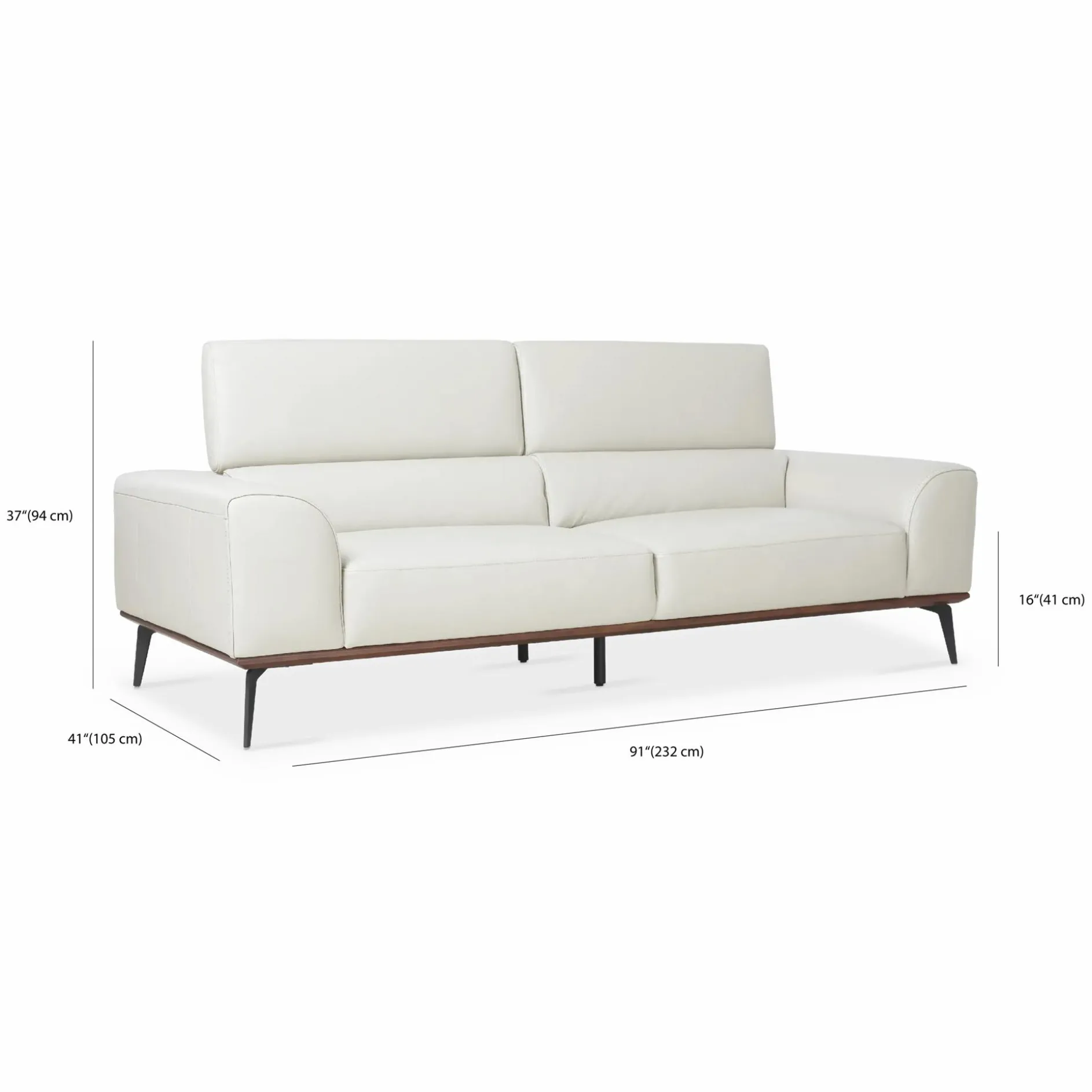Lublin - 3-Seater Leather Sofa