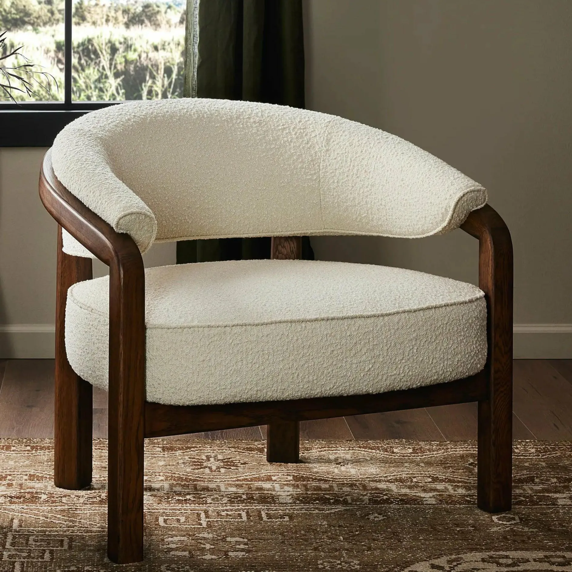 Marci - Solid Oak Armchair by Four Hands