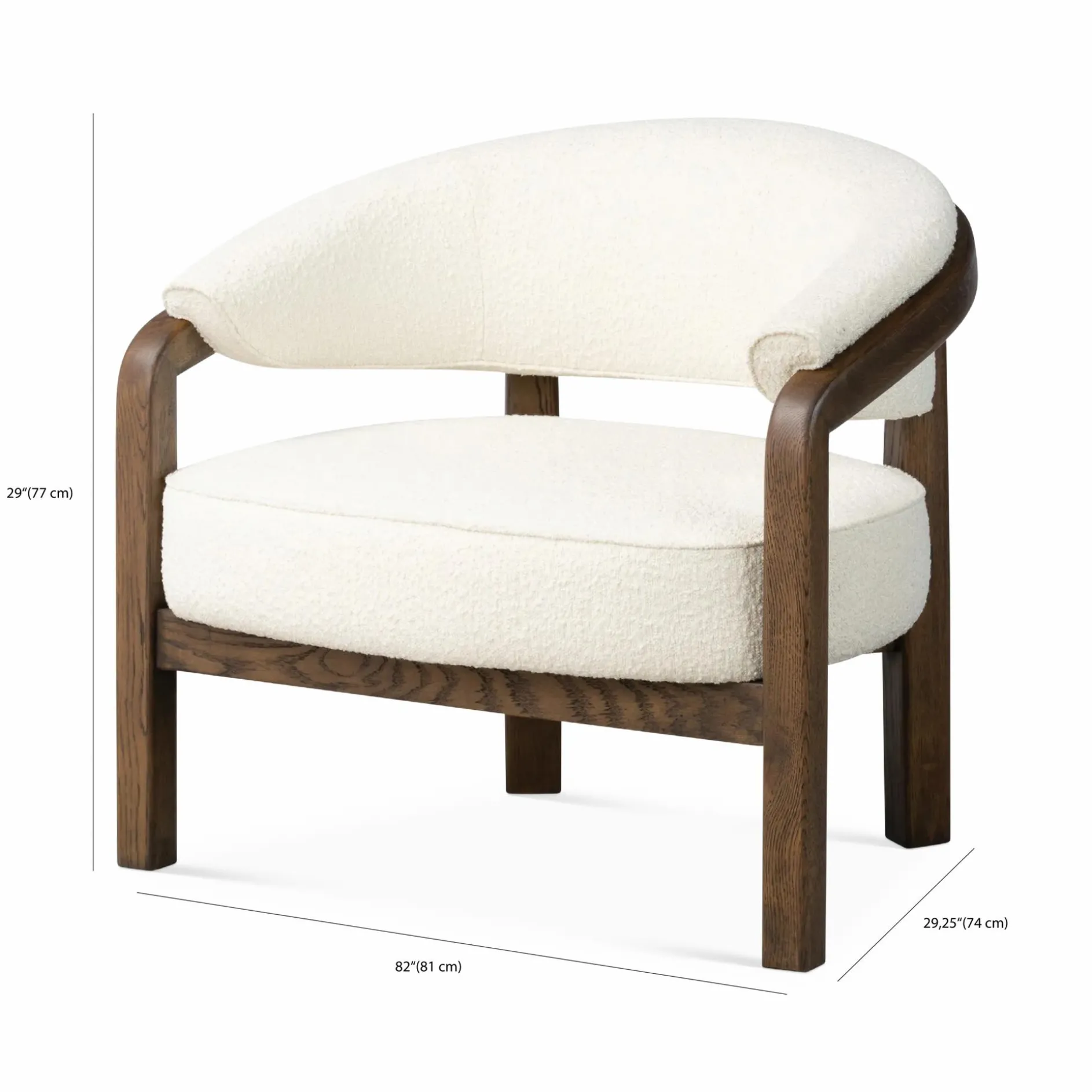 Marci - Solid Oak Armchair by Four Hands
