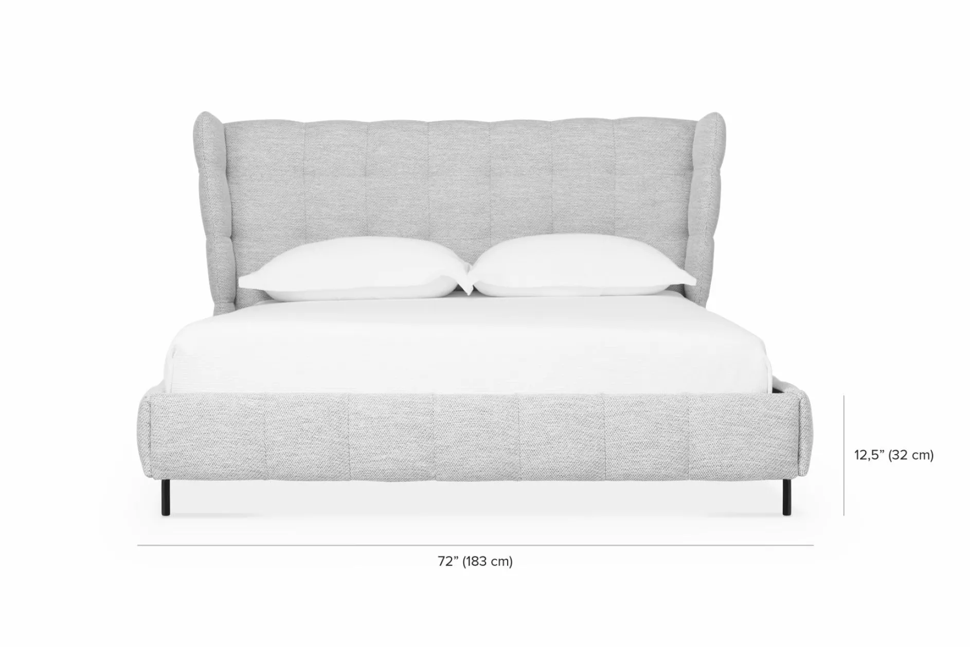 Mario - Upholstered Bed with Tufted Headboard by Furninova