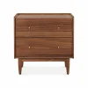Marvin - Natural Wood Nightstand with 2 Drawers