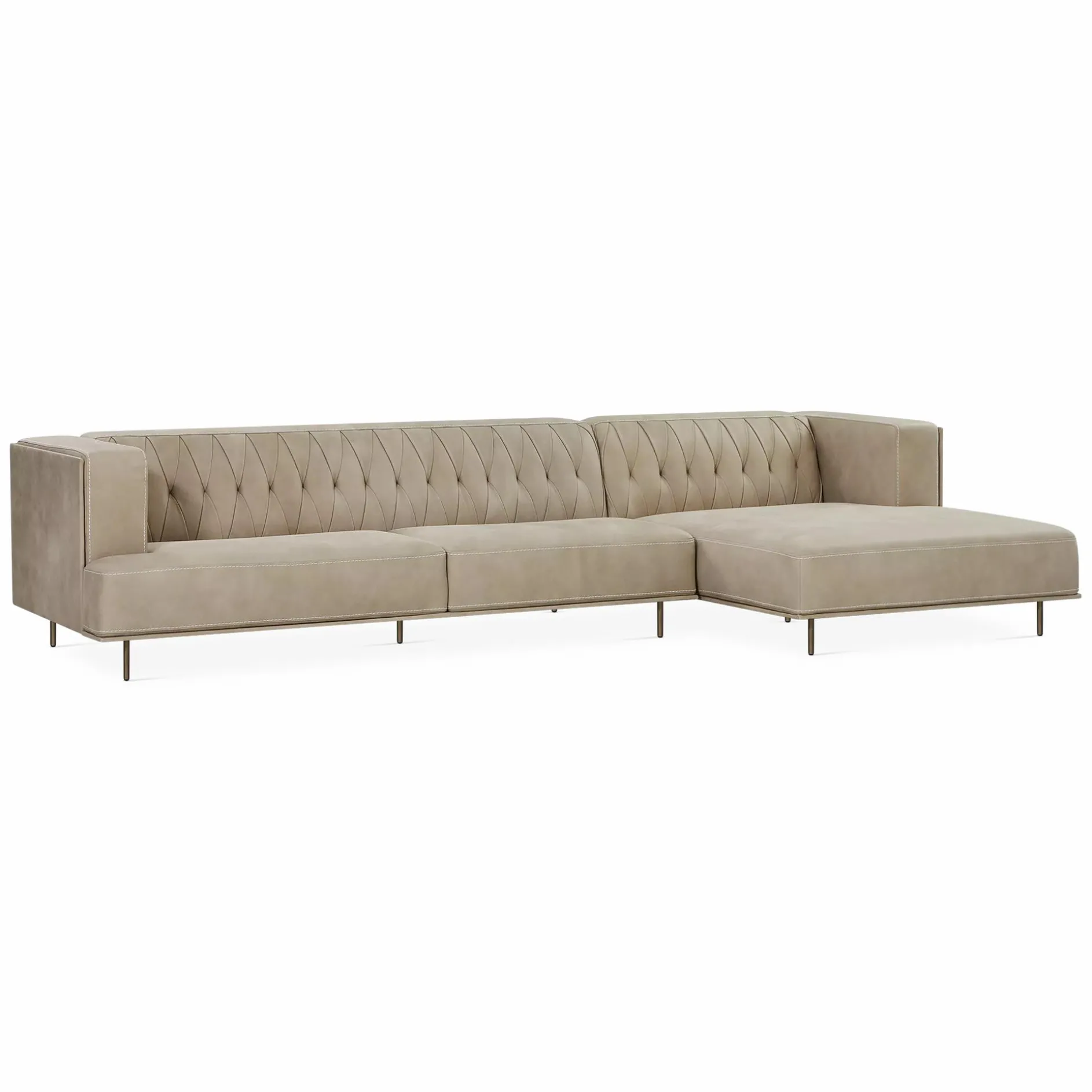 McQueen - Leather Sectional Sofa by Gamma