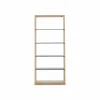 Miami - Solid Wood and Glass Leaning Shelving Unit by Verbois