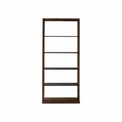 Miami - Solid Wood and Glass Leaning Shelving Unit by Verbois
