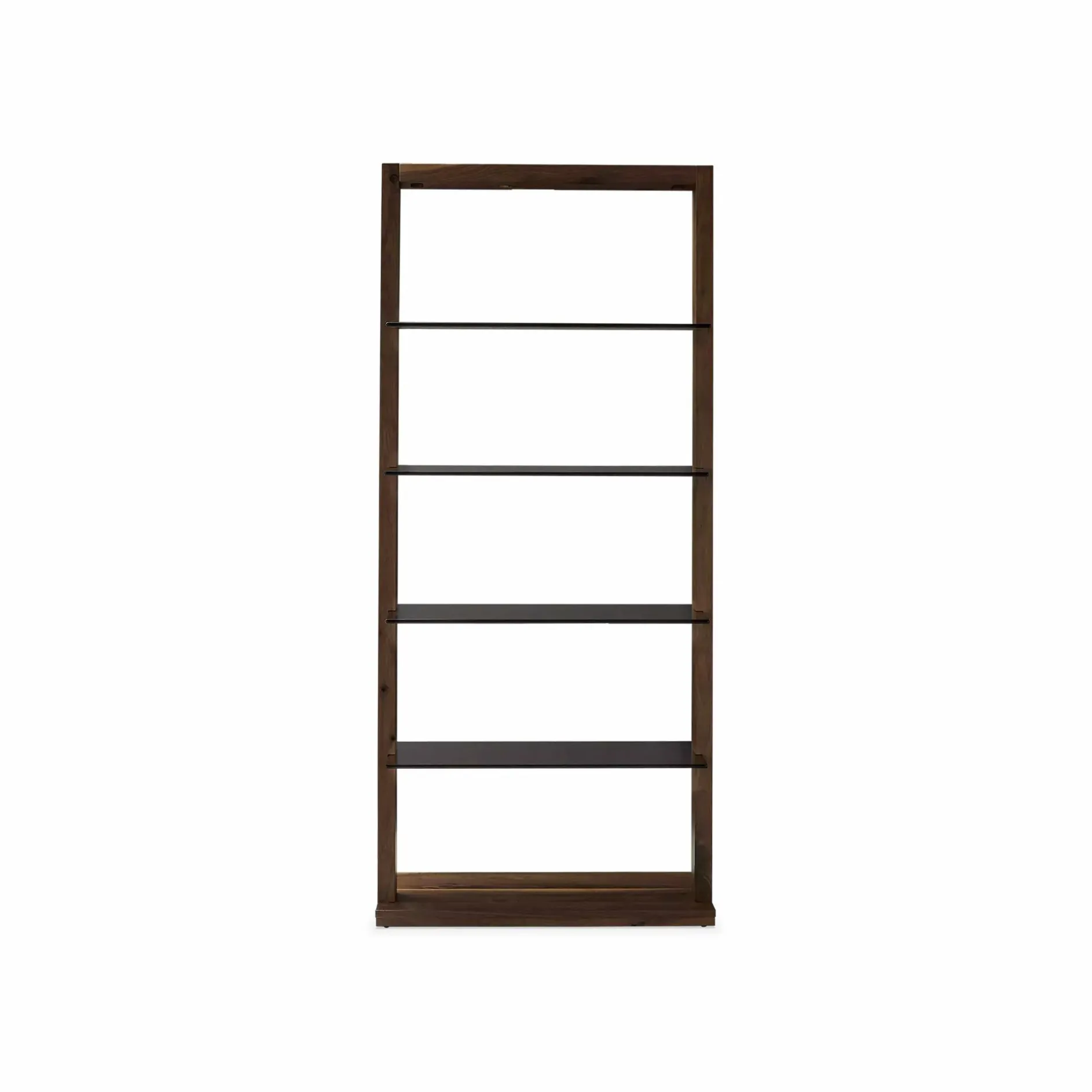 Miami - Solid Wood and Glass Leaning Shelving Unit by Verbois