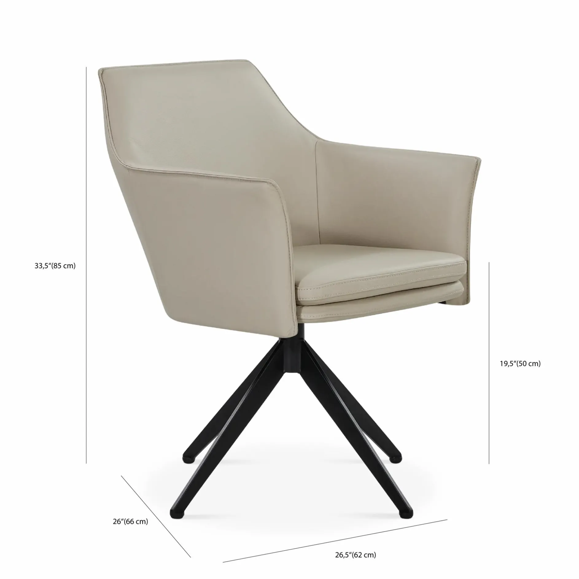 Mini Diana - Leather Swivel Chair