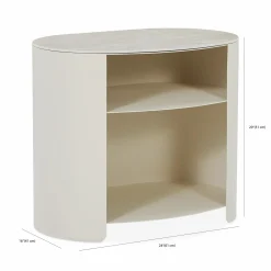Mushroom - Nightstand with Oval Ceramic Top