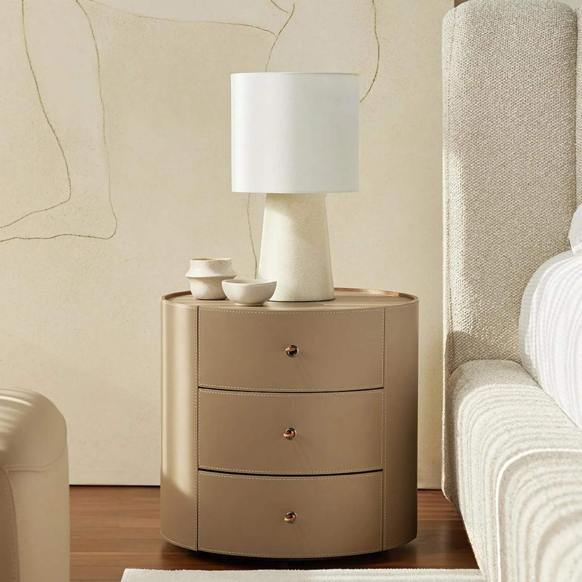 Neri - Leather Nightstand