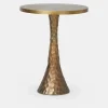 Nero - Round Brass Side Table
